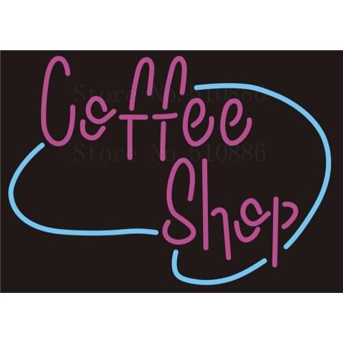 New Custom Signage NEON SIGNS Coffee Shop Beer Wine Real GLASS Tube BAR PUB Signboard Display Decoration Store Light Sign 17*14"