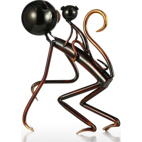 Monkey Carrys Baby Tooarts Metal Sculpture Iron Sculpture Abstract Sculpture Modern Sculpture Home Decoration Ornament Gift