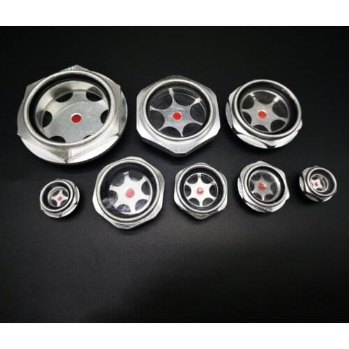 1/4" 3/8" 1/2" 3/4" 1" -2" BSPT Metric Male Aluminum Oil Sight Glass Window Use For Air Compressor Lathe