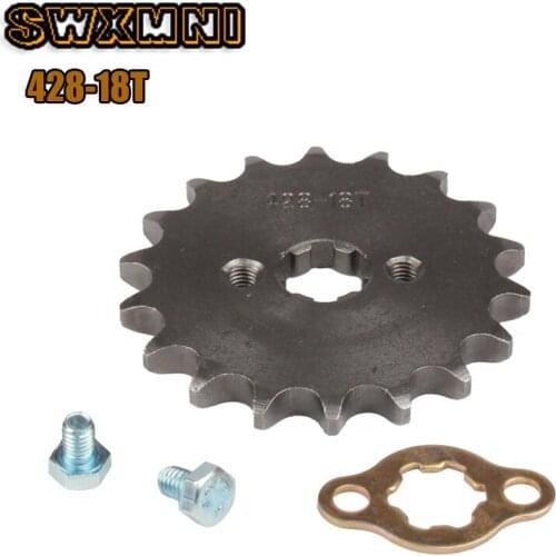 Front Engine 428# 18T Teeth 17mm 20mm Chain Sprocket With Retainer Plate Locker for Dirt Pit Bike ATV Quad Go Kart Moped Buggy