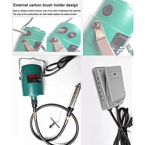 Hanging Carving Drilling Engraving Suspension Flexible Mill Jade Jewelry Shaft Root Carved Chuck Handle Drill Polishing Motor