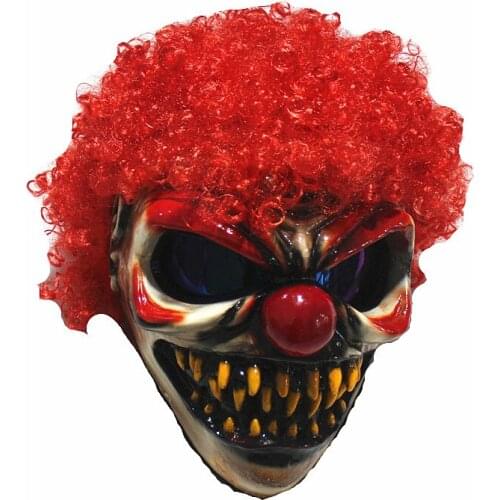 Red Motorcycle Racing Full Face Visor Lens Off-Road Clown Helmet Capacete Custom