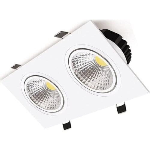 Super Bright COB Rotatable Angle LED Recessed Downlight 7W 10W 15W LED Ceiling Spot Light 3000K/4000K/6000K White Housing Light