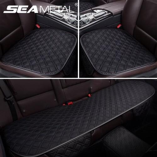 Universal Flax Car Seat Cover Set Four Seasons Linen Seat Cushion Front/Rear Breathable Chair Protector Mat Pad Auto Accessories