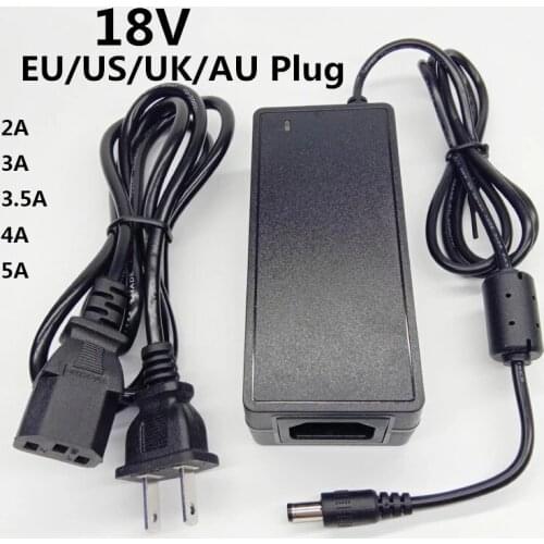 18V 3A Power Adapter Supply Unit Converter Universal 18 V Volt 3000mA 18V3A EU US UK AU Plug 5.5mmx2.1mm Adaptador