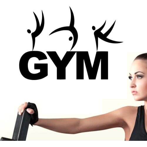 Pattern Vinyl New Female Fitness Wall Art Decal Wall Sticker Gym Decoration Creative Decal Sticker Wall Decor