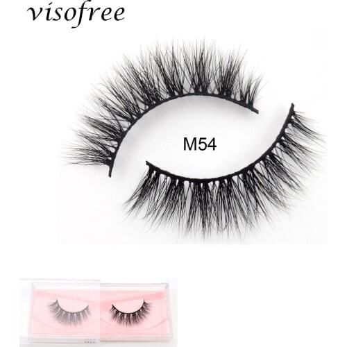 Visofree mink eyelashes 3D Mink Hair False Eyelashes Natural Thick Long Fake Eye Lashes Fluffy Makeup Beauty Extension Tools M54