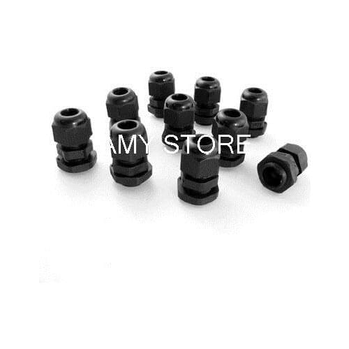 Waterproof PG9 Black Plastic Glands for 4-8mm Cables