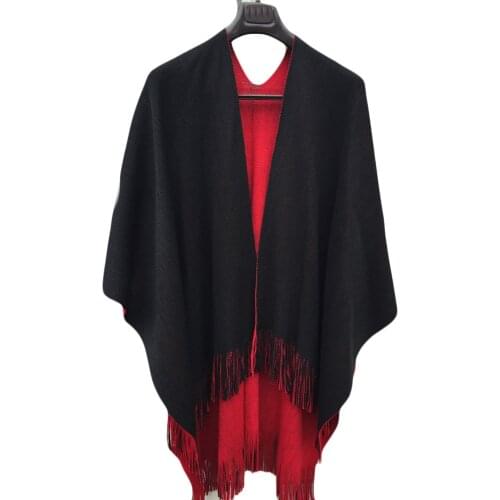 Home&Nest 2019 Autumn Winter Warm Plaid Ponchos And Capes For Women Oversized Shawls And Wraps Cashmere Pashmina Female Bufanda