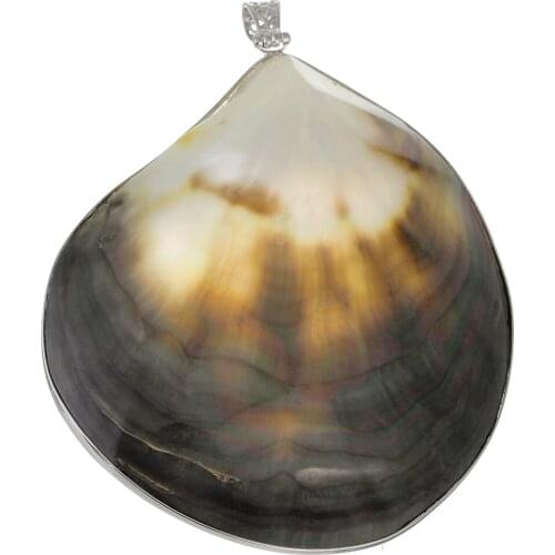 1PC Big Oval Round Shell Charms Pendants Size 77*97mm for DIY Handmade Fashion Pendant Necklace Making