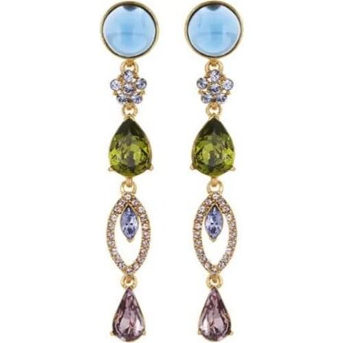 2019 Amybaby Designer High Quality Womens Luxury Vintage glass Stone Womens Necklace Earring Jewelry For Party