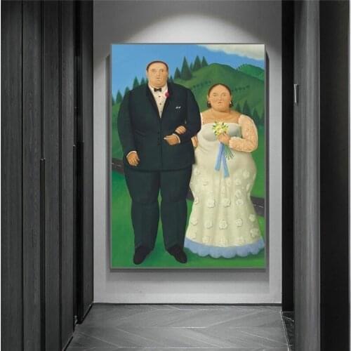 Country Wedding by Fernando Botero Modern Pictures Paintings Print On Canvas Art Posters And Prints Funny Art Home Decor Cuadro