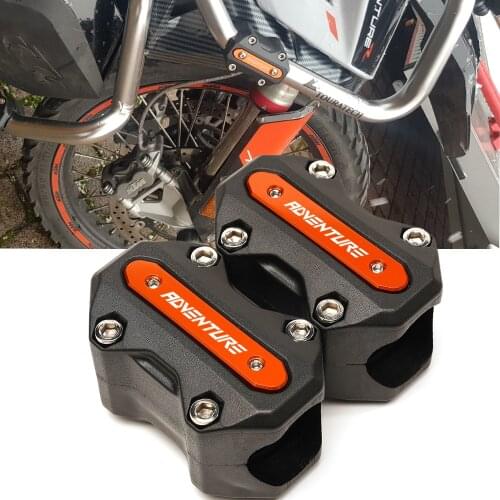 For KTM 1290 Super Adventure R/S Adv 790 890 990 1050 1090 1190 Adventure New LOGO Crash Bar Protective Cover Bar Bumper Block