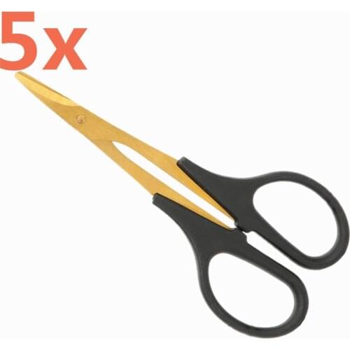 5Pieces Hard Stainless Steel RC Car Curved Scissors Model Body Cutting Trimming Accessories for Vehicle Truck Body Shell RC Tool