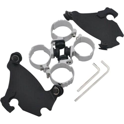 39MM Motorcycle Fairing Bracket Front Fork Bracket Fairing Black Trigger Lock Fixing Kit for Dyna 1986-2016