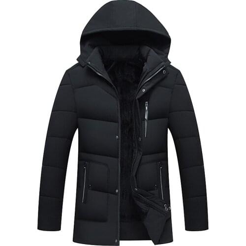 MRMT 2020 Brand Mens Jackets coat thickened with plush middle-aged Overcoat For Male cotton Jacket Outer Wear Clothing