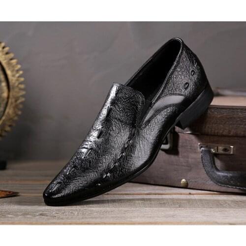 Mens shoes Spring 2020 new men‘s formal single British leather business dress shoes large high quality top layer cowhide shoejw