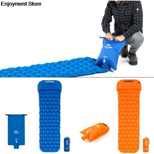 NEW Fashion Nylon inflatable camping mat bed inflatable air mattress sleeping pad nature hike