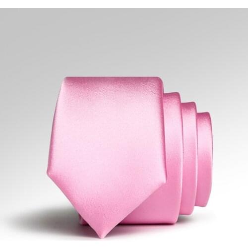 NEW Fashion Ties Designer Brand for Men Solid Pink Neck Ties 5CM Slim Necktie Gravata Male Wedding Party Corbatas with Gift Box