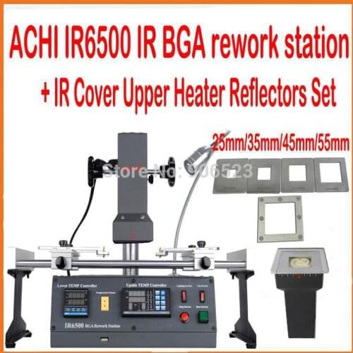 Original ACHI IR6500 BGA rework station with IR Cover Upper Heater Reflectors Set 25mm/35mm/45mm/55mm for BGA SMD chips repair