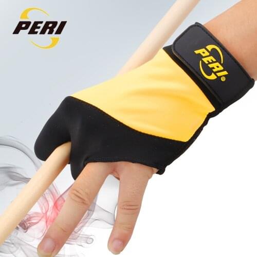 PERI Gloves Billiard Gloves Lycra Imported Fabric Non-slip Pool Glove Yellow/Black/Blue Snooker Glove Billiard Accessories