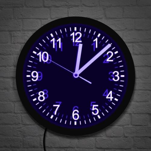 Simple Arabic Numerals LED Neon Wall Clock Numbers Color Changing Silent Luminous Wall Watch Minimalist Home Decoration Horologe