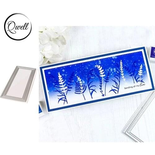 QWELL Nesting Rectangle Frame Metal Cutting Dies for Scrapbooking and Card Making Paper Embossing Craft New 2020 die cuts