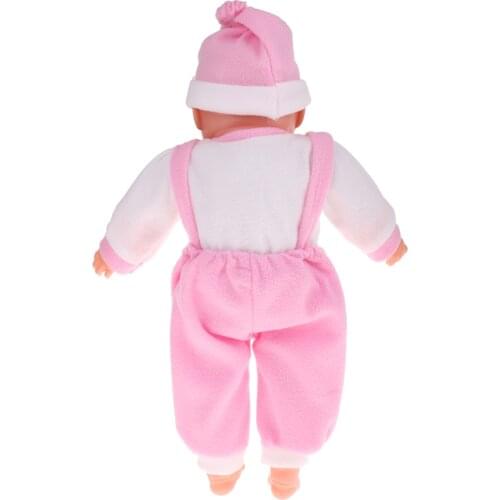 Pretend Play 52cm Lifelike Vinyl Newborn Baby Boy Doll - Pink Clothes