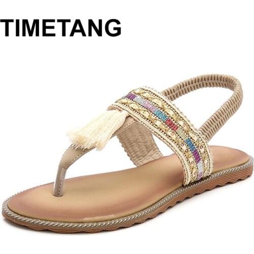 TIMETANG Sandals Woman Summer Flat Flip Flops Shoes Sandalias Mujer 2019Women Casual Platform Sneakers Ladies Size 36-41E495