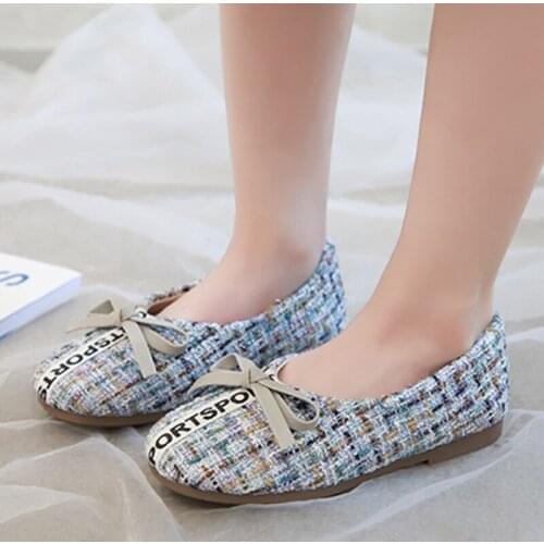 Skoex 2020 New Kids Flat Shoes Girls Fashion Adorable Bows Princess Shoe Slip-on For Little Girls Dance Shoe Toddler Casual Shoe