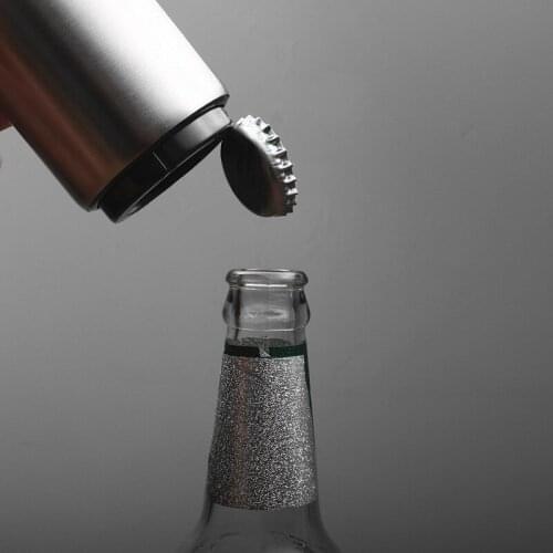 Creative Personality Beer Bottle Opener Heavy Bottle Mouth Stainless Steel Push-type Bottle Opener KTV Bar Hotel