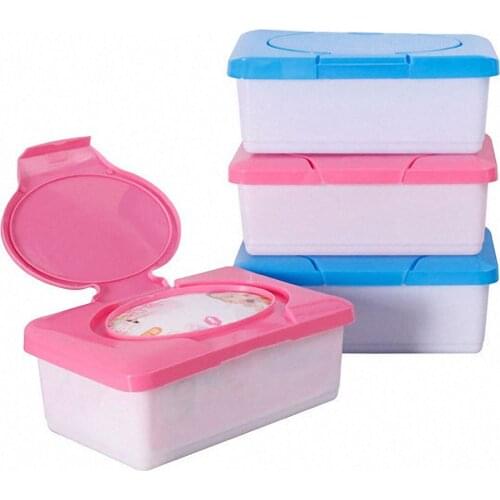 1pc 80 Sheets Dry Wet Tissue Paper Box Stroller Portable Plastic Baby Wipes Napkin Press Tissue Case Holder Container Baby Care
