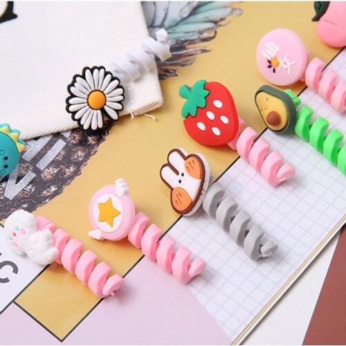 1pc Cute Cat Paws Cable Winder Protector for IPhone Kawaii Pink Desktop Wire USB Cable Charger Cable Organizer Cord Protector