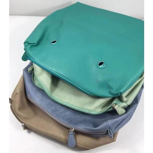 1 Piece Waterproof Inner Lining for obag Insert Zipper Pocket Fabric PU Leather Classic bag 2021