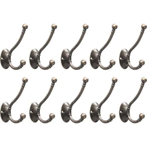 10Pcs Wall Hooks for Hanging Heavy Duty Hat Towel Coat Wall Mounted Hangers
