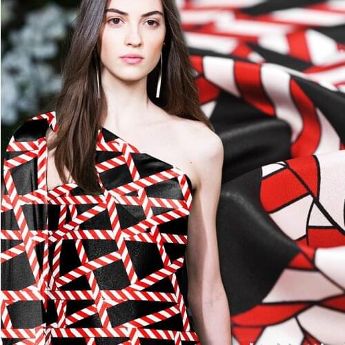 135cm wide silk stretch satin fabric meter 19mm digital inkjet silk fabric satin shirt dress fabric wholesale silk cloth