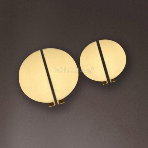 2PCS Round Solid Brass Cabinet Knobs and Handles Drawer Furnitures Cupboard Wardrobe Knobs Book Cabinet Door Pull GF45