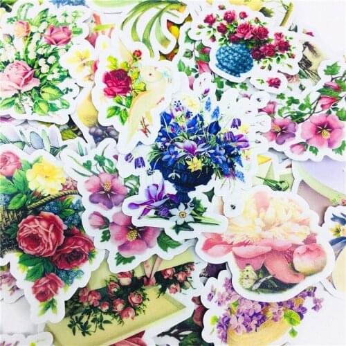 28 Pcs Variety of petals For Diary car Decoration Diy Hand-drawn comics girl schoolboy Scrapbooking Children Sticker