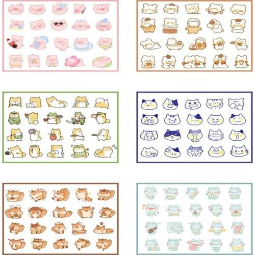 40 Pcs Cute Cartoon Girl Stickers Colorful Planet Diary Series Sticker Decal Journal Sticker Stationery Sticker Diy Decoration