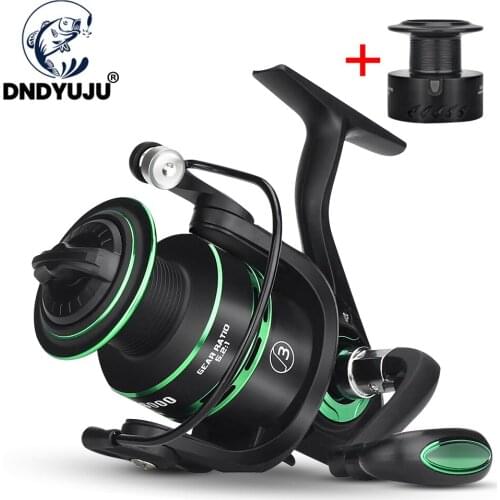 5.2:1 Metal Spool Spinning Reel Spinning Fishing reel Free spare line cup Spare Spool Left / right hand fishing wheel