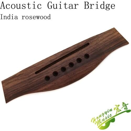 Indian Rosewood Acoustic Guitar Bridge Replacement Parts High Quality Rosewood Wood Guitar Accessories 168mm