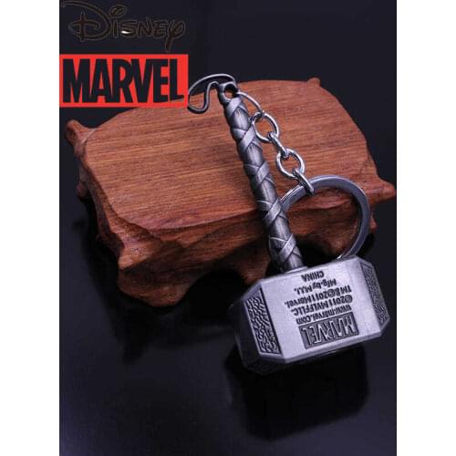Disney Marvel Cartoon Creative Alloy Keychain Thors Hammer Pendant