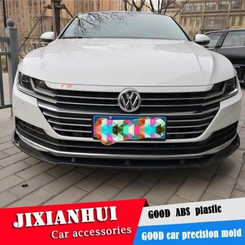 For Volkswagen CC Body kit spoiler 2019-2020 For CC ABS Rear lip rear spoiler front Bumper Diffuser Bumpers Protector