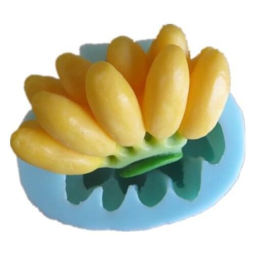 Hot sale new style banana modelling silicone 3D soap mold Cake decoration Cake mold Handmade candle mold NO.:SO361