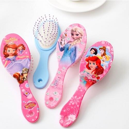 Beauty fashion toys cartoon frozen child air cushion comb toys Curly Hair Brush Combs Gentle Anti-static Brush tangle Bristles
