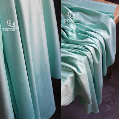 Frosted Suede Fabric Blue-Green Faux Suede Fleece Chicken Fleece DIY Autumn Winter Jacket Clothes Coat Designer Fabric 0.4mm