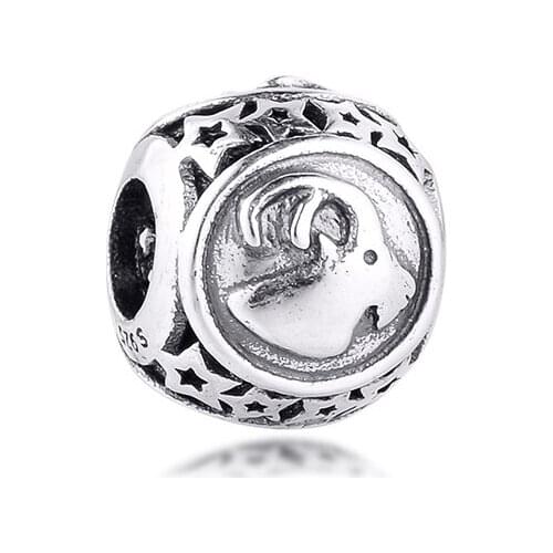 Authentic 925 Sterling Silver Capricorn Star Sign Beads for Jewelry Making Fit Pandora Bracelets Women Charms Jewelry kralen