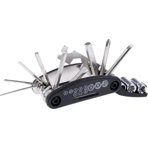 Portable 15 In 1 Multifunction Repair Tool Kit For Bike Bicycle Cycling