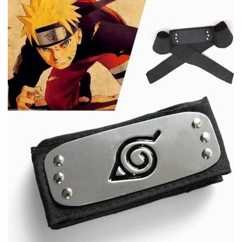 Anime Naruto Headband Leaf Village Logo Konoha Uchiha Itachi Kakashi Akatsuki Cosplay Costume Accessories