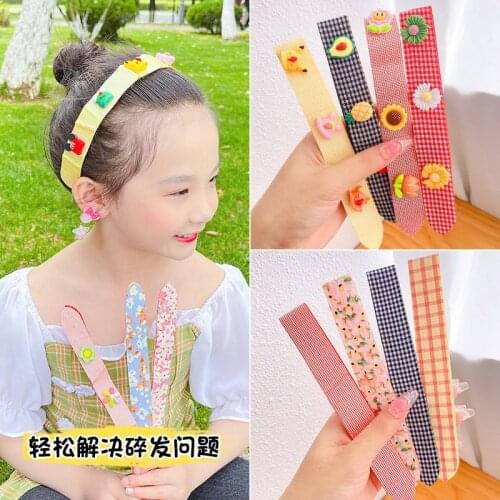 Children Headband Hair Bands for Girls Velcro Girl Hairpin Headgear Baby Bangs Stickers Headband Hair Accessories Head Band